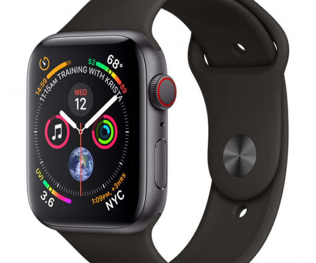 Apple Watch Series 4 (GPS + LTE) 44mm Space Gray Aluminum Black Sport Band (MTUW2 / MTVU2) 5/5 б/у